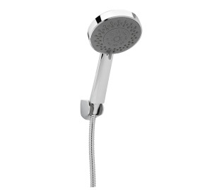 Kit de ducha Tau, flexo, soporte y ducha 5 jets Cromado